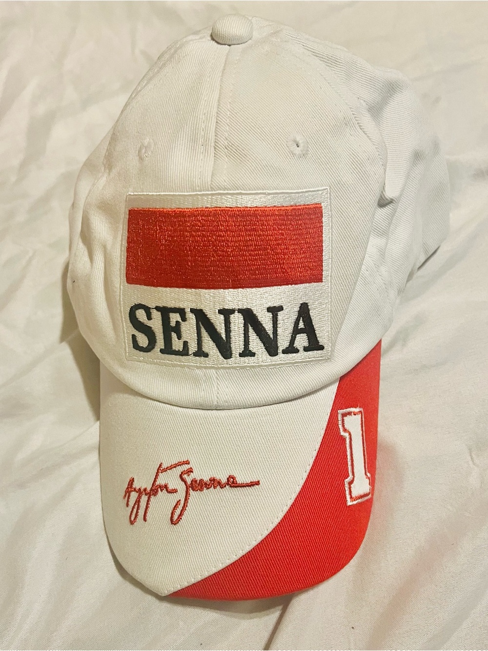 Ayrton Senna signature F1 Logo hat